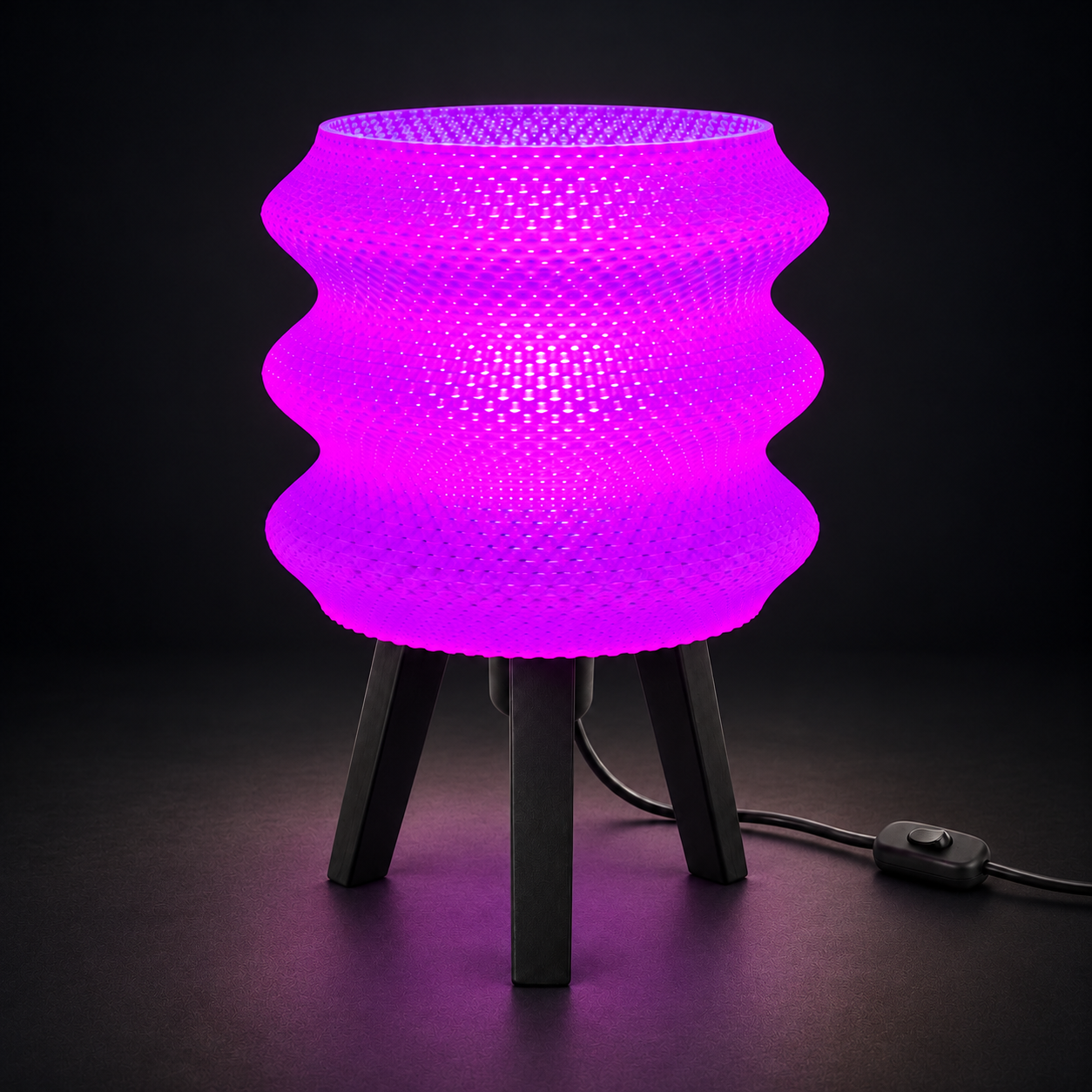 Tripod Ayaklı Gece Lambası — Mor